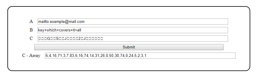 The non-ascii characters shown as boxes aren't too friendly to browsers, so better avoid using them by using the raw array instead