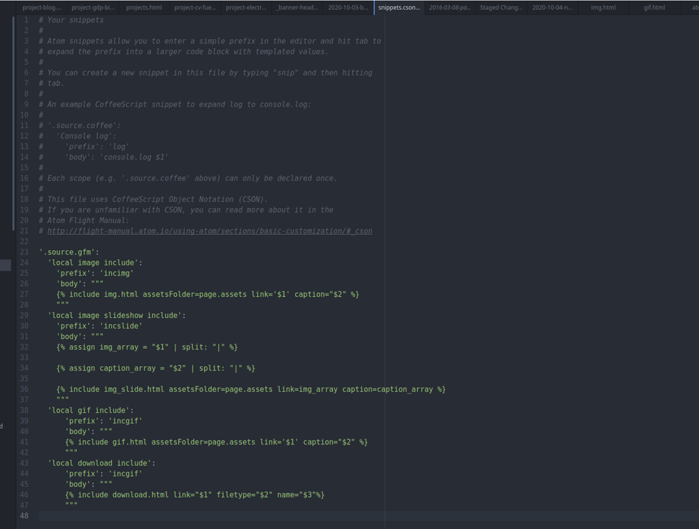 Snippet file in atomIncludes in action'flow' brainstorming, is there such a thing as too many branches?